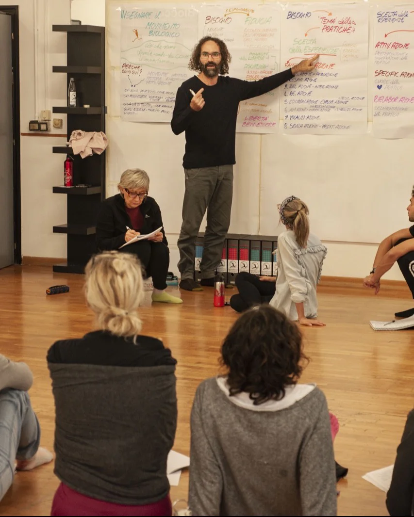 Stefano Spaccapanico Proietti durante una lezione di Movimento Biologico